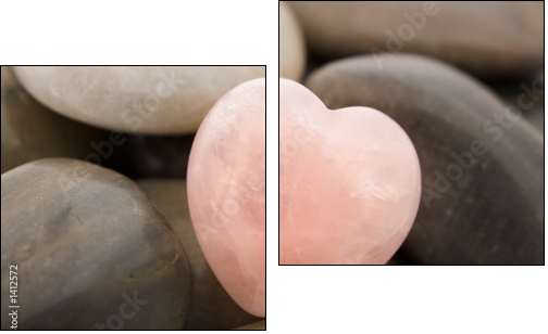 Serce z kamienia rozgrzane ciepłem spa
 - Obraz dwuczęściowy, Dyptyk