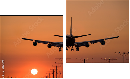 Samolot – lądowanie o zmierzchu
 - Obraz dwuczęściowy, Dyptyk