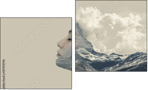 Double exposure effects for women - Obraz dwuczęściowy, Dyptyk