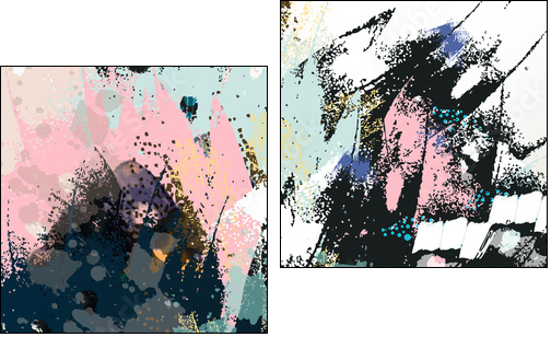 Abstract spotty background in grunge style - Obraz dwuczęściowy, Dyptyk