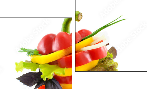 Kolorowe warzywa 5 razy dziennie
 - Obraz dwuczęściowy, Dyptyk