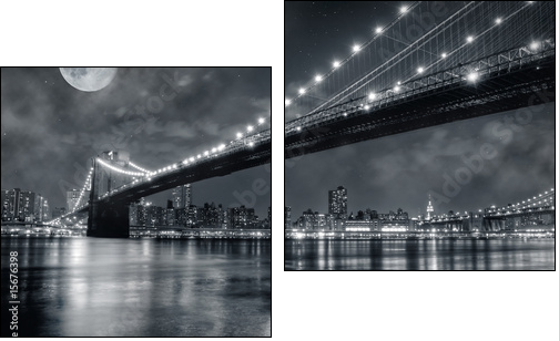 Most Brookliński w pełni księżycowego blasku
 - Obraz dwuczęściowy, Dyptyk