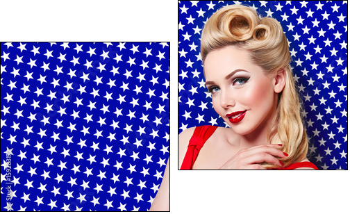 W stylu PIN-UP. Zakręcona piękność - Obraz dwuczęściowy, Dyptyk