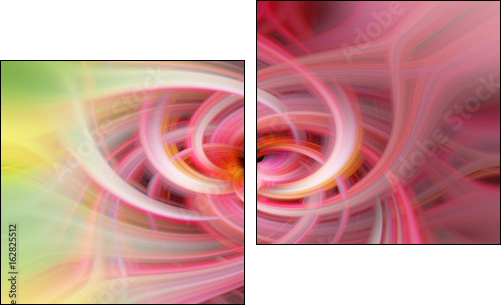 Pink twirl - Obraz dwuczęściowy, Dyptyk