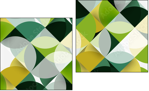 Modern geometrical abstract background circles - Obraz dwuczęściowy, Dyptyk