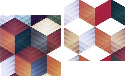 abstract geometric background. - Obraz dwuczęściowy, Dyptyk