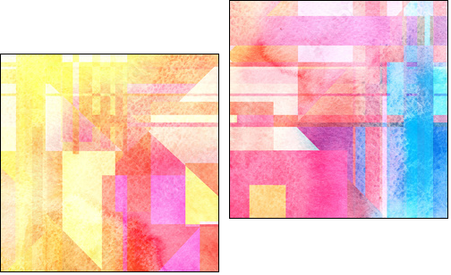 Abstract watercolor background - Obraz dwuczęściowy, Dyptyk
