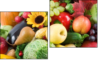Owoce i warzywa w bukiecie
 - Obraz dwuczęściowy, Dyptyk