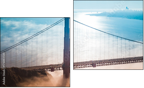 San Francisco Skyline - Obraz dwuczęściowy, Dyptyk