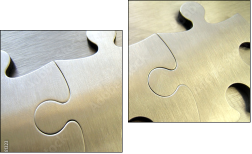 Stalowe puzzle
 - Obraz dwuczęściowy, Dyptyk