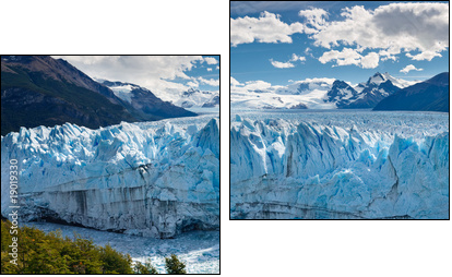 Monumentalny lodowiec – bardzo chłodna elegancja 
 - Obraz dwuczęściowy, Dyptyk