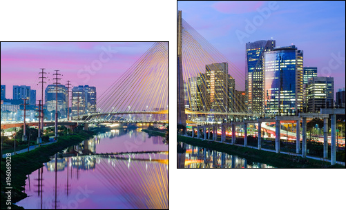 Sao Paulo Sunset Landscape - Brazil - Obraz dwuczęściowy, Dyptyk