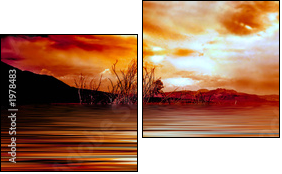 pustynna burza o wschodzie słońca
 - Obraz dwuczęściowy, Dyptyk