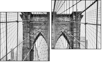 Brooklyn bridge of New York City - Obraz dwuczęściowy, Dyptyk