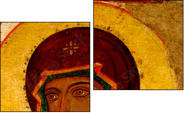 madonna, holy mary, head, icon close-up  - Obraz dwuczęściowy, Dyptyk