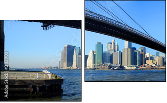 Most brooklyński w dolnym Manhattanie -Nowy Jork
 - Obraz dwuczęściowy, Dyptyk