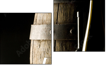 Drewniana beczka z winem
 - Obraz dwuczęściowy, Dyptyk
