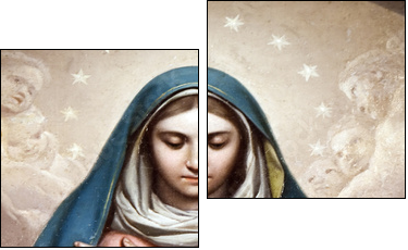 Medieval Madonna Painting  - Obraz dwuczęściowy, Dyptyk