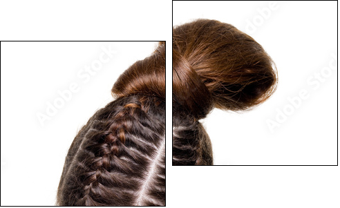 Beauty pigtails  - Obraz dwuczęściowy, Dyptyk