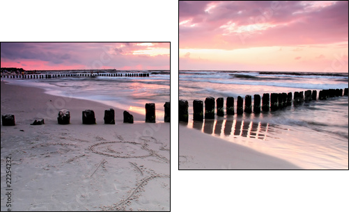 Serce na piasku – plaża wieczorna
 - Obraz dwuczęściowy, Dyptyk