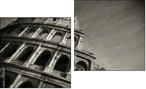 Rzymskie Koloseum – brunatna impresja
 - Obraz dwuczęściowy, Dyptyk
