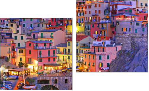 Włoska Manarola kolorami osnuta
 - Obraz dwuczęściowy, Dyptyk