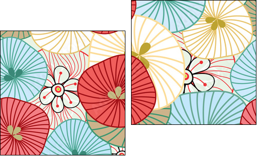 Kwiaty jak parasolki
 - Obraz dwuczęściowy, Dyptyk