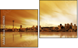 Panorama Seattle w pełnym słońcu
 - Obraz dwuczęściowy, Dyptyk