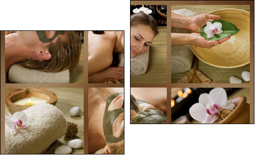 Spa Procedures. Day-spa  - Obraz dwuczęściowy, Dyptyk