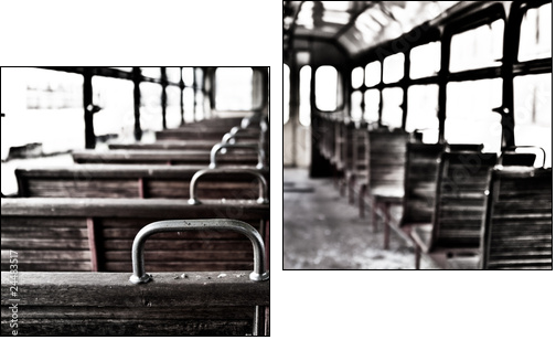 Retro przedział w retro pociągu
 - Obraz dwuczęściowy, Dyptyk