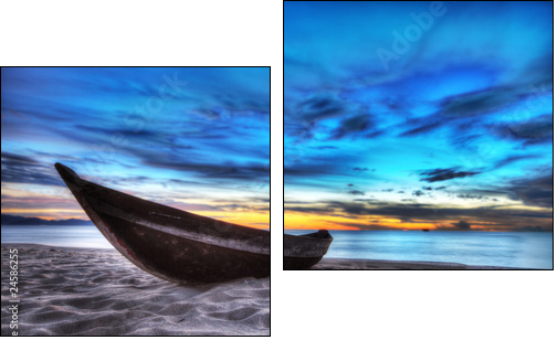 Egzotyczna łódka w tropikach
 - Obraz dwuczęściowy, Dyptyk