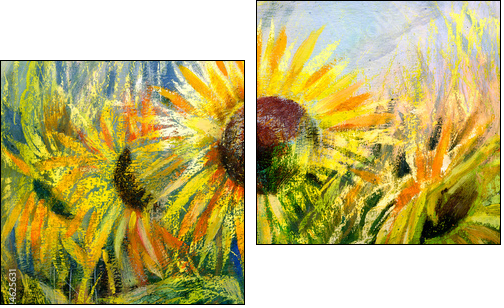 Słoneczniki – obraz mniej opatrzony
 - Obraz dwuczęściowy, Dyptyk