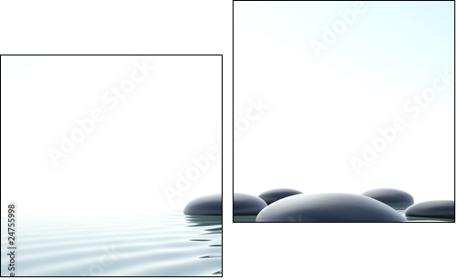 Kamień i woda – inspiracja w stylu zen
 - Obraz dwuczęściowy, Dyptyk