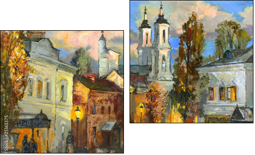 The old city of Vitebsk  - Obraz dwuczęściowy, Dyptyk