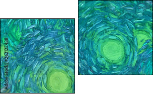 Abstract texture background. Digital painting in Vincent Van Gogh style artwork. Hand drawn artistic pattern. Modern art. Good for printed pictures, postcards, posters or wallpapers and textile print. - Obraz dwuczęściowy, Dyptyk