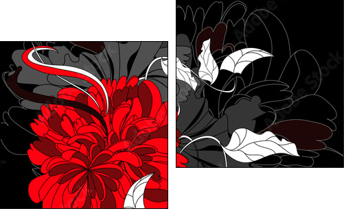 Czerwony kwiat – współczesna grafika
 - Obraz dwuczęściowy, Dyptyk