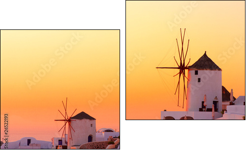 Santorini – wakacyjny zachód słońca
 - Obraz dwuczęściowy, Dyptyk