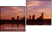 Zachód słońca w Cityscape Dubaj
 - Obraz dwuczęściowy, Dyptyk