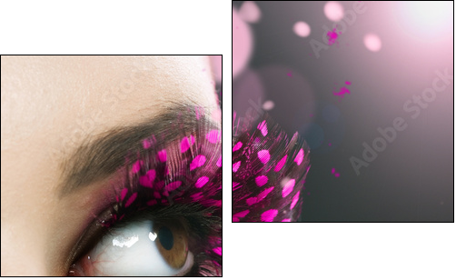 Beautiful Fashion Holiday Makeup  - Obraz dwuczęściowy, Dyptyk
