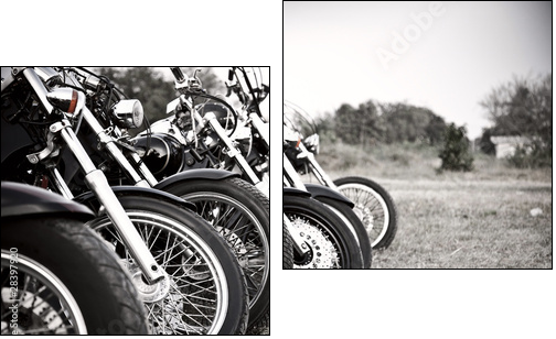 Bikes  - Obraz dwuczęściowy, Dyptyk