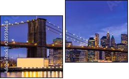 Brooklyn bridge New York - Obraz dwuczęściowy, Dyptyk