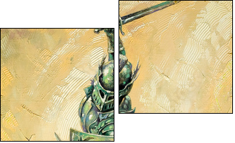 Battle of medieval knights  - Obraz dwuczęściowy, Dyptyk