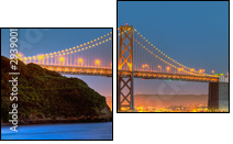 San Francisco Bay Bridge Panorama - Obraz dwuczęściowy, Dyptyk