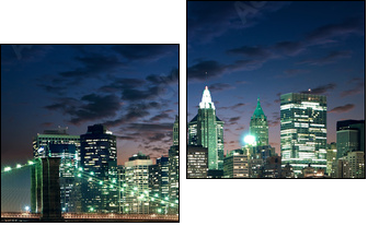 Miasto nocną – eksplozja nowoczesności, eksplozja światła
 - Obraz dwuczęściowy, Dyptyk