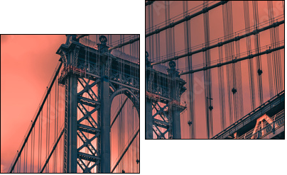 Manhattan bridge - Obraz dwuczęściowy, Dyptyk