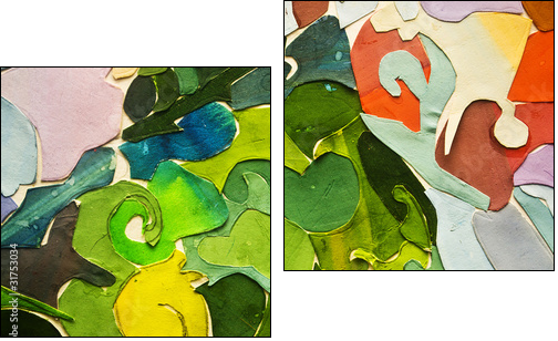 expressive abstract - Obraz dwuczęściowy, Dyptyk