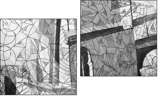 expressive abstract - Obraz dwuczęściowy, Dyptyk