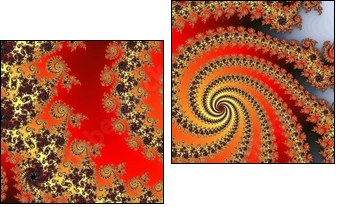 fractal graphic  - Obraz dwuczęściowy, Dyptyk