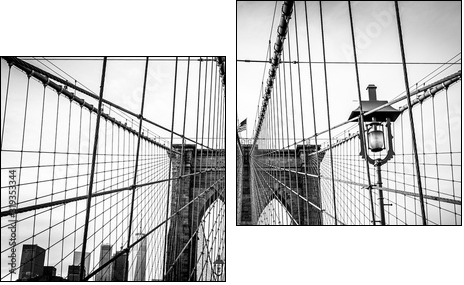 brooklyn bridge in new york - Obraz dwuczęściowy, Dyptyk