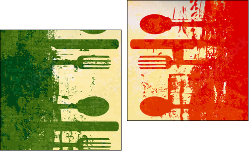 Italian Menu Vector Template
 - Obraz dwuczęściowy, Dyptyk